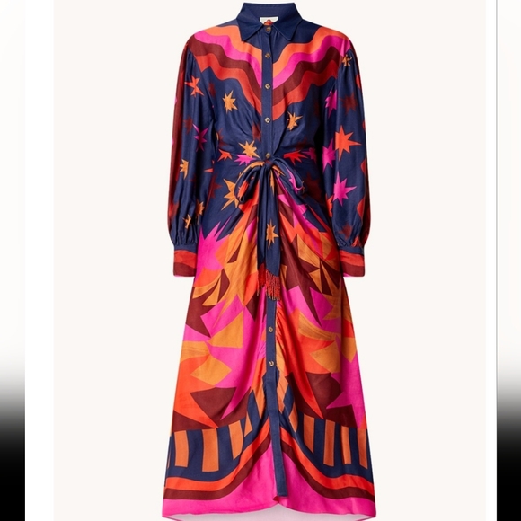 FARM Rio Dresses & Skirts - Farm Rio Maxi Shirt Dress